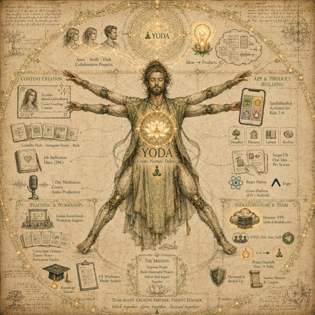 Vitruvian-Porträt von Yoda